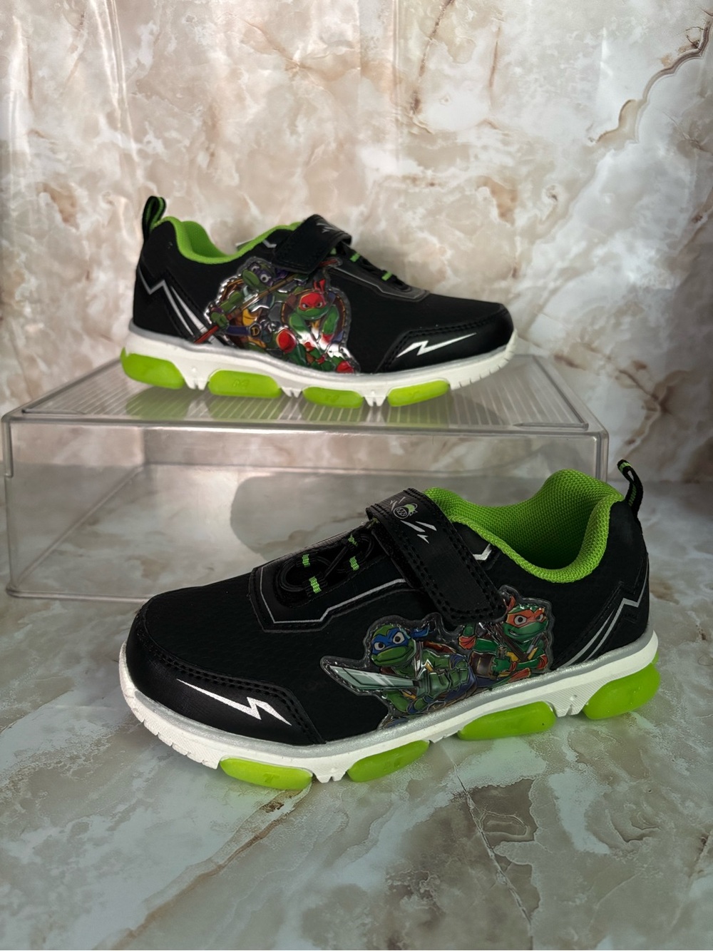 Target Black and Neon Green Kids Ninja Turtle Light-Up Sneakers